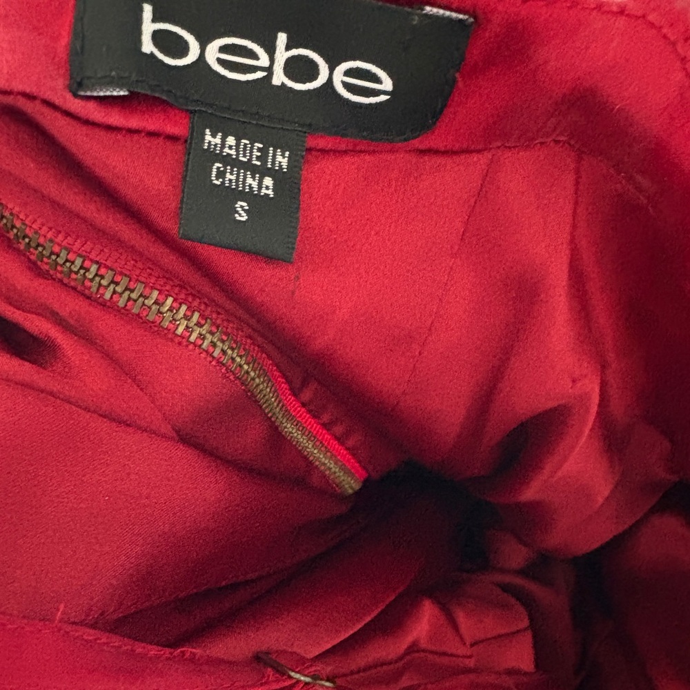 bebe Red Ruched Spaghetti-Strap Mini Dress - Picture 13 of 13